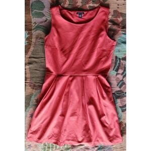 Tommy Hilfiger Sleeveless Flare Pleated Dress‎ With Pockets Size Large Zip